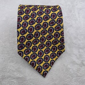 VINTAGE Trendsetter Kelly Mens Tie Yellow Red Blue Geometric Qiana Neckwear 70s